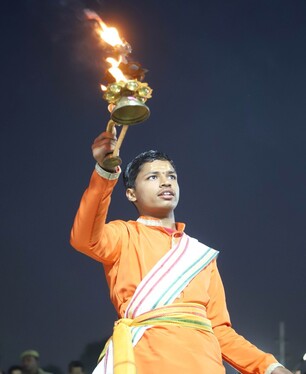 Aarti at Maha Kumbh Mela 2025 Prayagraj